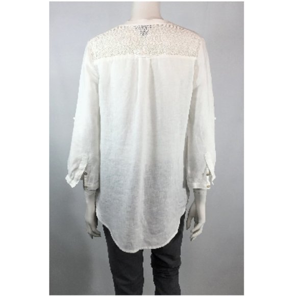 Carole Little Linen Blouse (like new) - Picture 3 of 3